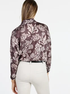 Unique Camicia donna a fantasia - marrone