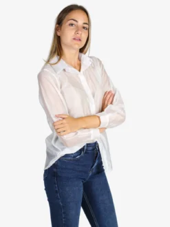 Unique Camicia donna a maniche lunghe - bianco