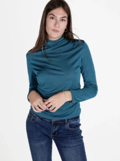 Unique Maglia donna accollata a maniche lunghe