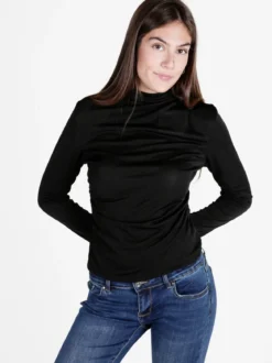 Unique Maglia donna accollata a maniche lunghe