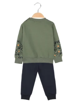 Urchin Completo 2 pezzi da neonato con felpa e pantaloni tuta - verde