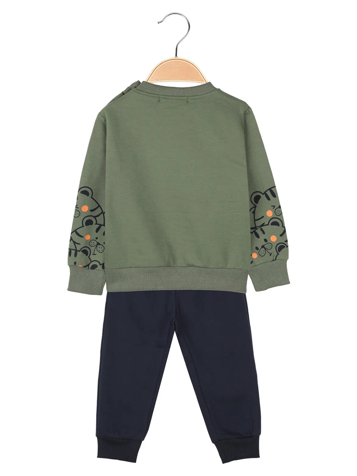 Urchin Completo 2 pezzi da neonato con felpa e pantaloni tuta - verde