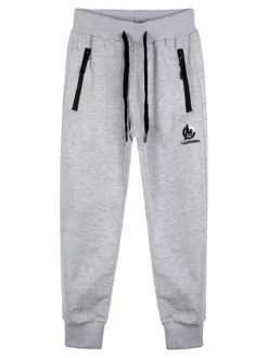 Urchin Pantaloni tuta da ragazzo con coulisse e polsini - grigio
