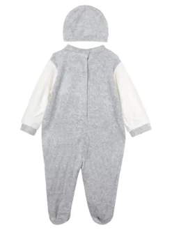 Urchin Tutina in ciniglia da neonato con accessori - grigio