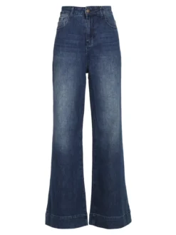 Vale Denim Jeans donna a vita alta con finale a zampa
