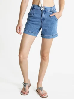 Vale Denim Shorts in jeans da donna a vita alta