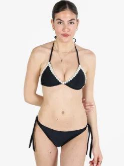 Valeria Bikini da donna a triangolo con perle e slip