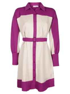 Vanita Abito donna bicolor con cintura