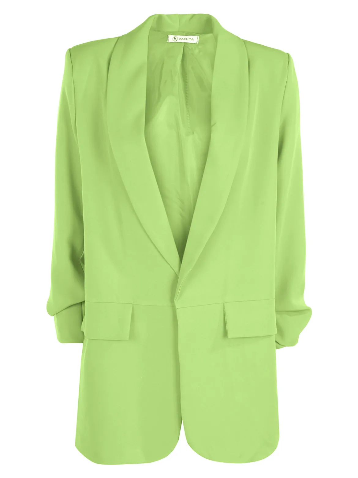 Vanita Blazer donna aperto con maniche arricciate