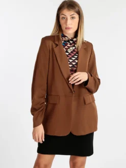 Vanita Blazer donna con maniche arricciate