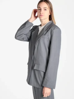 Vanita Blazer donna gessato con chiusura a doppio petto
