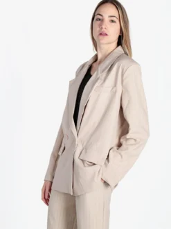 Vanita Blazer donna gessato con chiusura a doppio petto