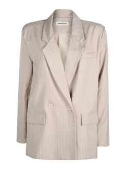 Vanita Blazer donna gessato con chiusura a doppio petto
