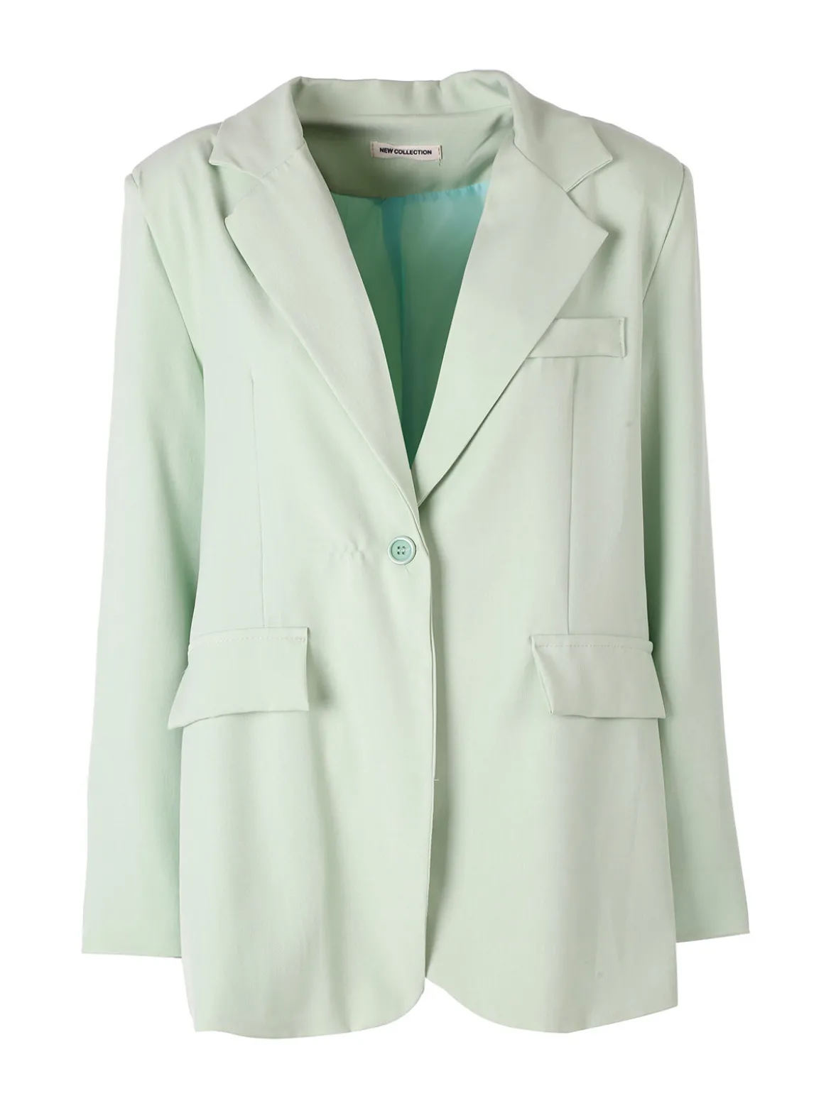 Vanita Blazer donna oversize con bottone - acqua marina