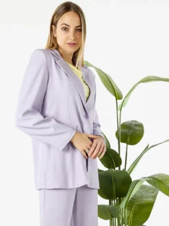 Vanita Blazer donna oversize con bottone - lilla