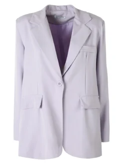 Vanita Blazer donna oversize con bottone - lilla