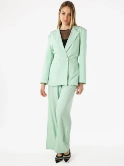Vanita Blazer elegante da donna a doppiopetto con bottoni - acqua marina