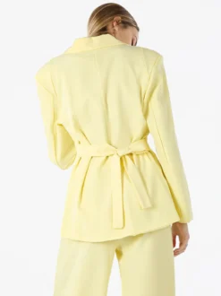 Vanita Blazer elegante da donna a doppiopetto con bottoni - giallo