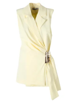 Vanita Gilet donna con dettaglio dorato - giallo