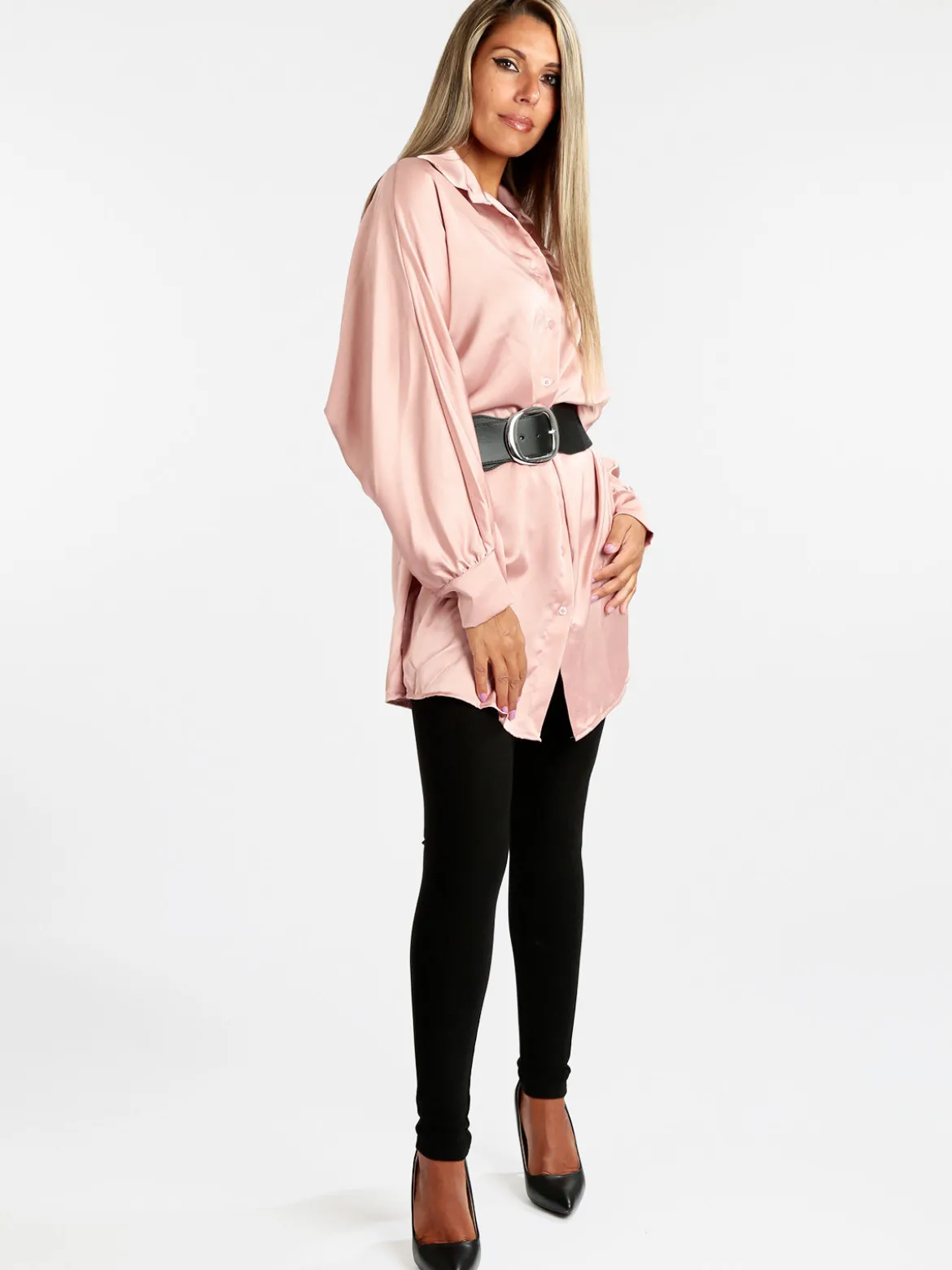 Vanita Maxi camicia donna con manica a pipistrello