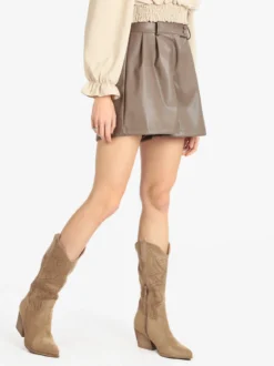 Vanita Shorts da donna in ecopelle