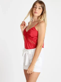 Vanita Top donna effetto raso