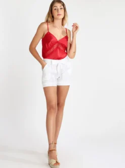 Vanita Top donna effetto raso