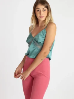 Vanita Top donna effetto raso