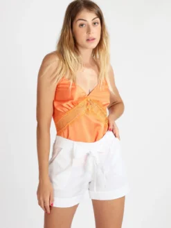Vanita Top donna effetto raso