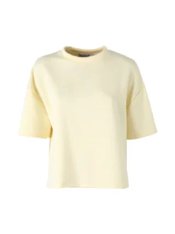 Vanita T-shirt donna oversize in felpa - giallo