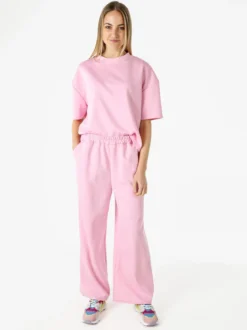Vanita T-shirt donna oversize in felpa - rosa
