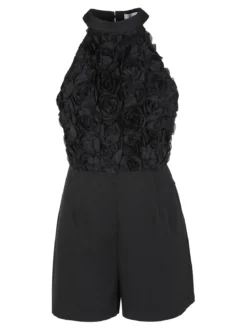 Vanita Tuta jumpsuite elegante da donna con allacciatura al collo