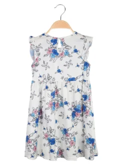 Vanity Girl'S Vestito da bambina floreale con maniche corte a volant