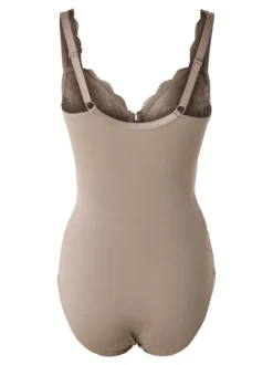 Verde Veronica AR42 Body donna con pizzo coppa D con ferretto - fango