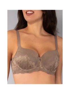 Verde Veronica AR14D Reggiseno preformato imbottito con ferretto coppa D - fango