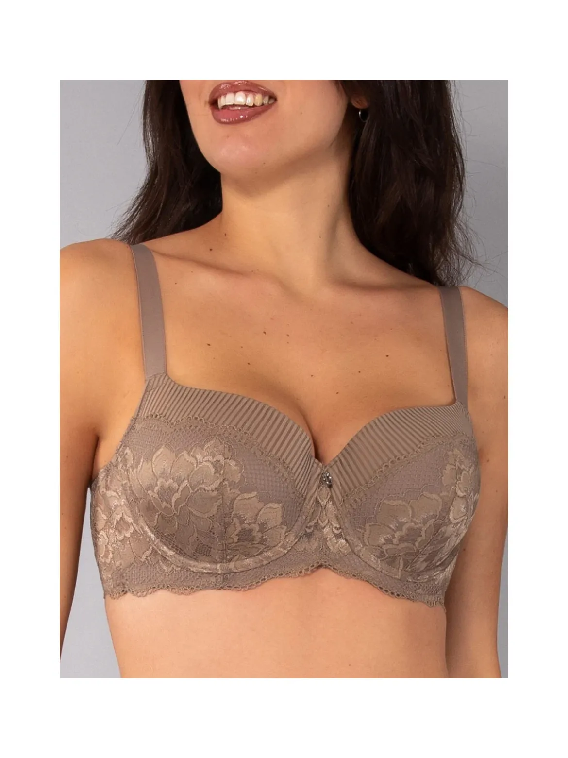 Verde Veronica AR14 Reggiseno imbottito preformato con ferretto coppa E - fango