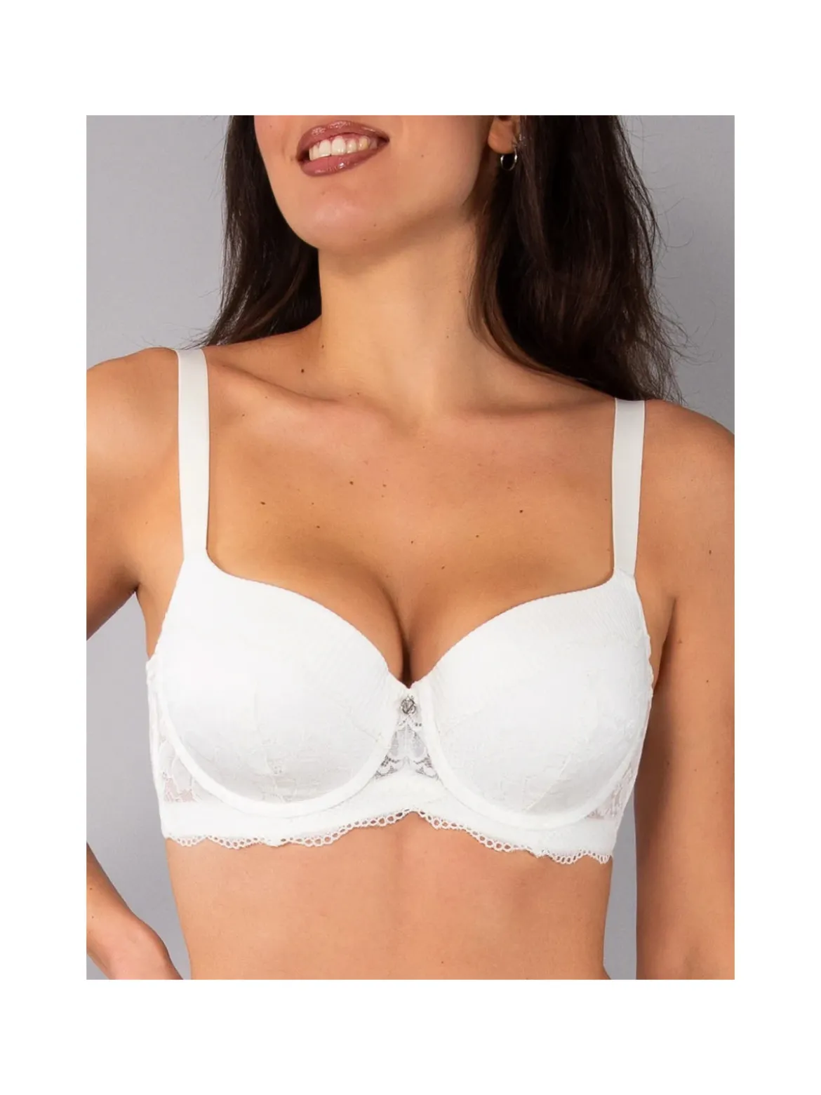 Verde Veronica AR14 Reggiseno imbottito preformato con ferretto coppa C - panna