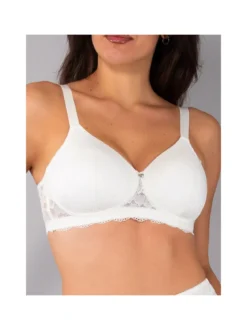 Verde Veronica AR16 Reggiseno imbottito preformato senza ferretto coppa D - panna