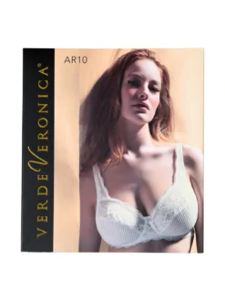 Verde Veronica AR10 Reggiseno preformato con pizzo senza ferretto coppa C - panna