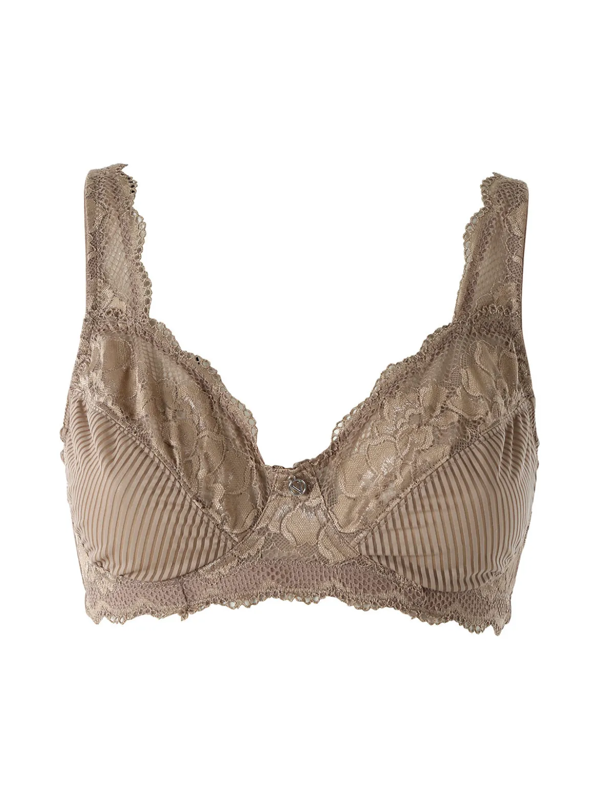 Verde Veronica AR10 Reggiseno preformato con pizzo senza ferretto coppa C - fango