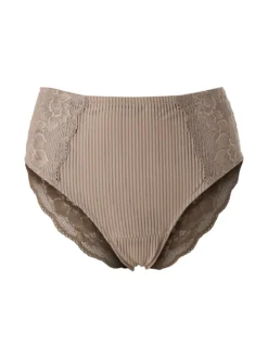 Verde Veronica AR35 Slip alto da donna con pizzo - fango