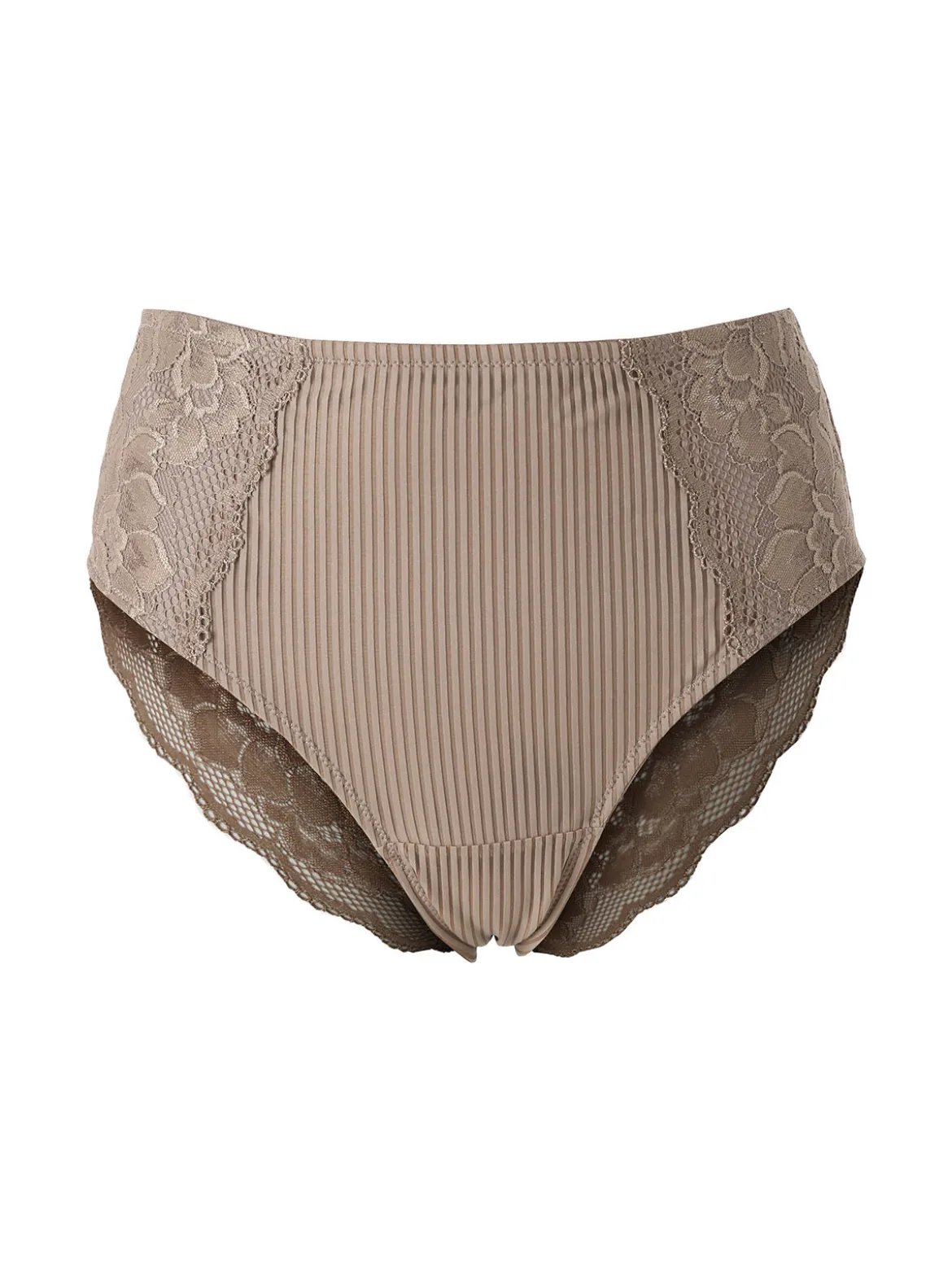 Verde Veronica AR35 Slip alto da donna con pizzo - fango