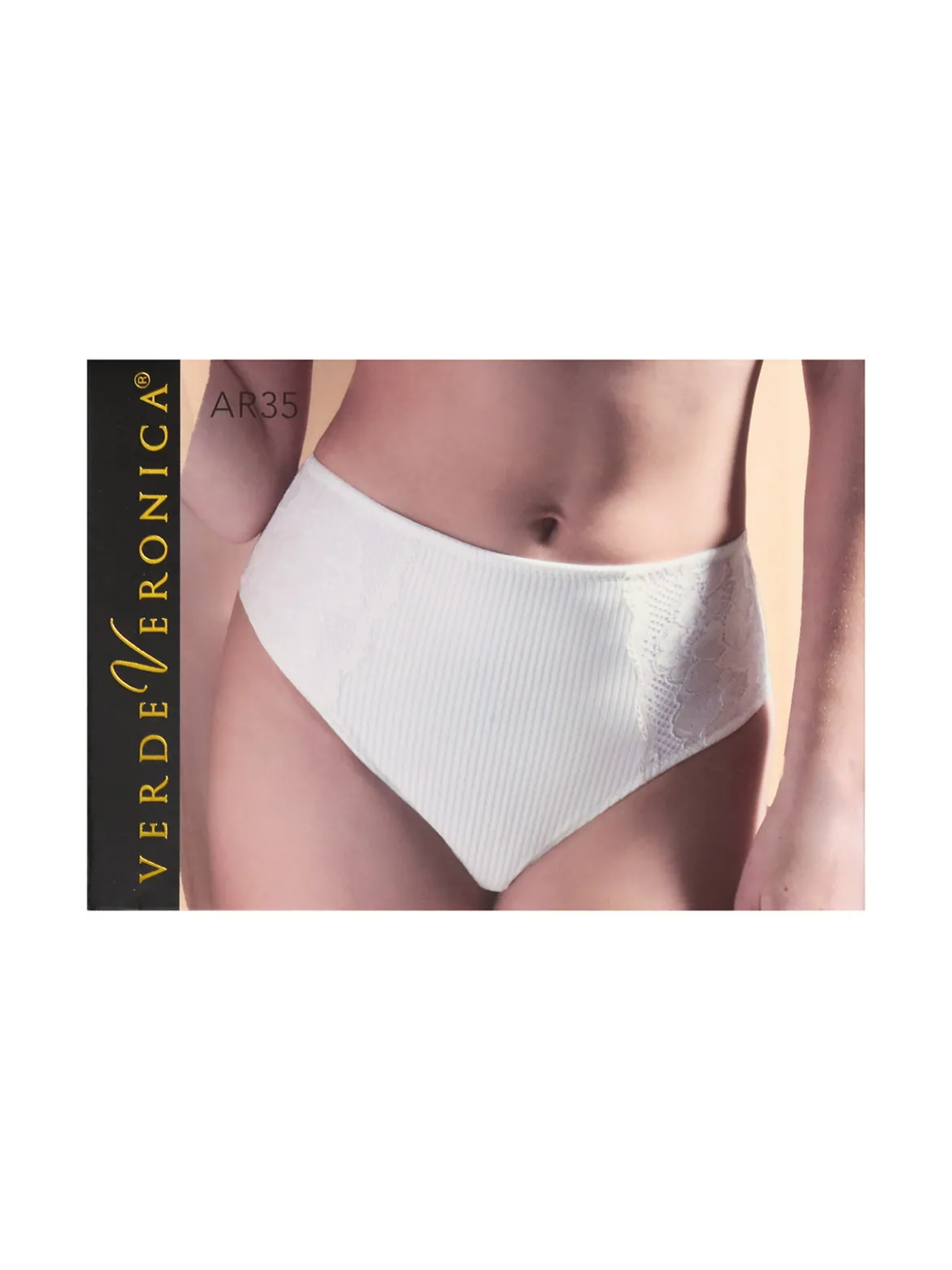 Verde Veronica AR35 Slip alto da donna con pizzo - fango
