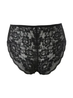 Verde Veronica AR35 Slip alto da donna con pizzo - nero