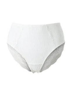 Verde Veronica AR35 Slip alto da donna con pizzo - panna