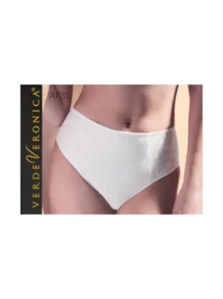 Verde Veronica AR35 Slip alto da donna con pizzo - panna