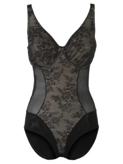 Verde Veronica DR42 Body francese da donna con ferretto coppa D - nero