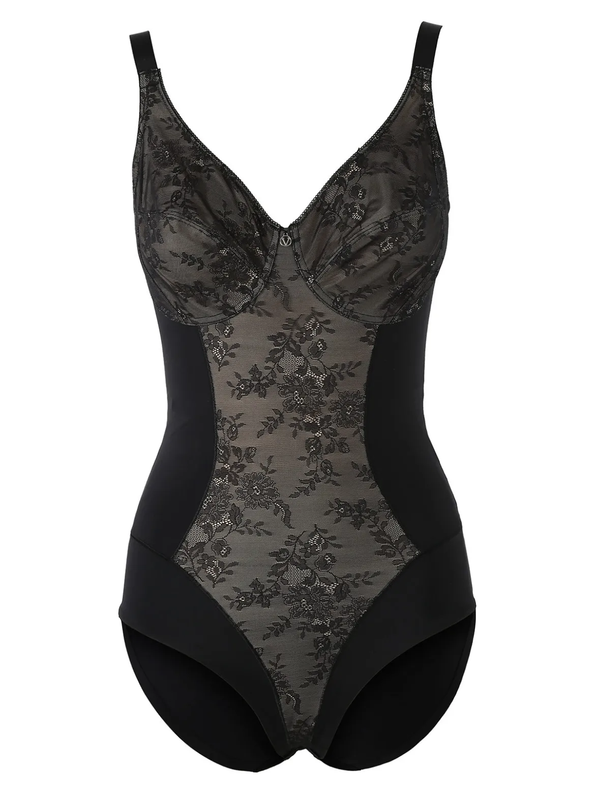 Verde Veronica DR40C Body francese donna senza ferretto coppa C - nero