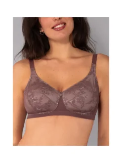 Verde Veronica DR10C Reggiseno donna francese senza ferretto coppa C - bordeaux