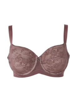 Verde Veronica DR16C Reggiseno donna imbottito senza ferretto COPPA C - bordeaux